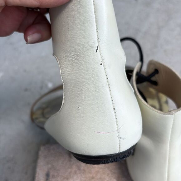 Jimmy Choo metallic and creamy white leather sandals - Picture 6 of 11